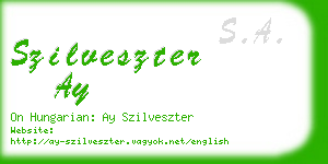 szilveszter ay business card